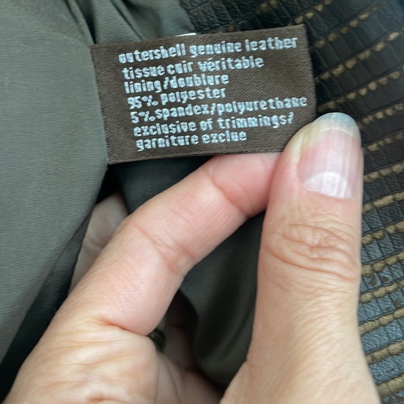 Brown leather jacket - Picture 3 of 4